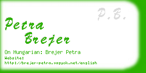 petra brejer business card